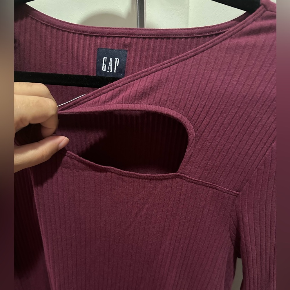 🆕 GAP Cutout Rib Mini Dress - Picture 2 of 4